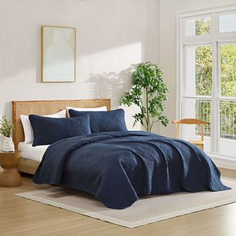 HLC.ME Lorenzo - 3 pc Soft Quilt Set, Lightweight Interlocked Machine Washable Bedspread Coverlet