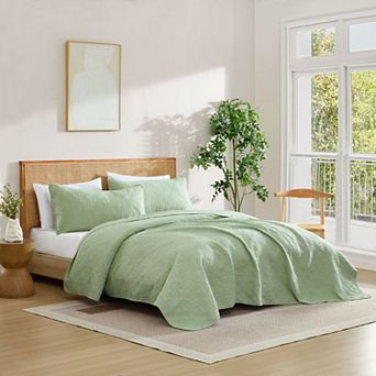 HLC.ME Lorenzo - 3 pc Soft Quilt Set, Lightweight Interlocked Machine Washable Bedspread Coverlet