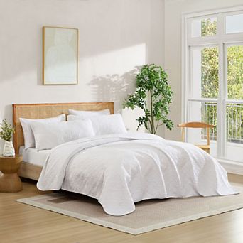 HLC.ME Lorenzo - 3 pc Soft Quilt Set, Lightweight Interlocked Machine Washable Bedspread Coverlet