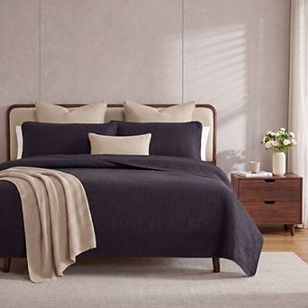 HLC.ME Benji - 3 pc Soft Quilt Set, Lightweight Interlocked Machine Washable Bedspread Coverlet