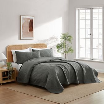 HLC.ME Benji - 3 pc Soft Quilt Set, Lightweight Interlocked Machine Washable Bedspread Coverlet