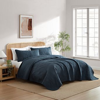 HLC.ME Benji - 3 pc Soft Quilt Set, Lightweight Interlocked Machine Washable Bedspread Coverlet