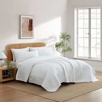 HLC.ME Benji - 3 pc Soft Quilt Set, Lightweight Interlocked Machine Washable Bedspread Coverlet