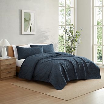 HLC.ME Logan - 3 pc Soft Quilt Set, Lightweight Interlocked Machine Washable Bedspread Coverlet