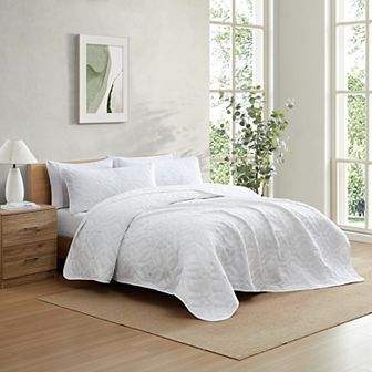 HLC.ME Logan - 3 pc Soft Quilt Set, Lightweight Interlocked Machine Washable Bedspread Coverlet