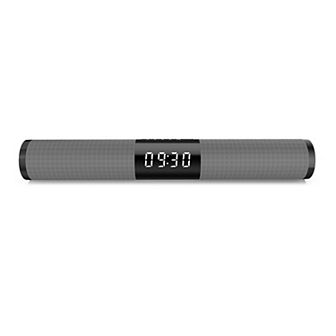 Home Theater Portable Column Bluetooth Soundbar with Alarm Clock, FM Radio and AUX USB