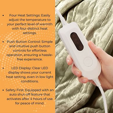 Heated Blanket Sherpa and Fleece