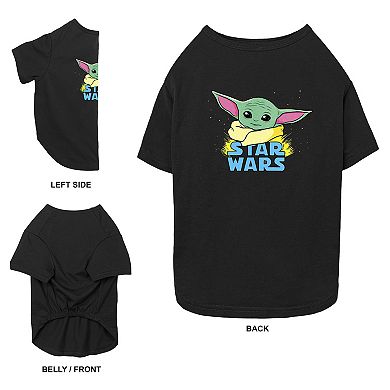 Star Wars Animated Grogu Logo Pet Tee