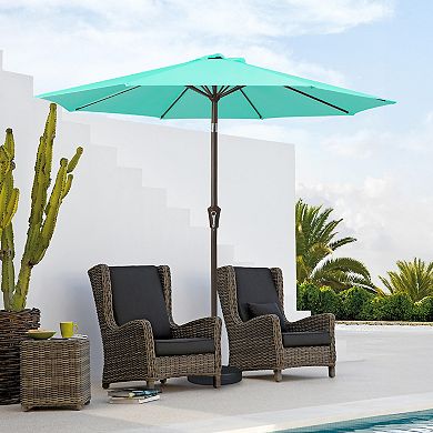Serwall 9-ft Patio Market Umbrella with Crank & Tilt