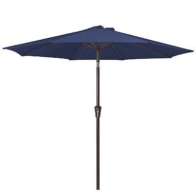 9-ft Adjustable Patio Market Umbrella with Tilt Button, Waterproof & Breathable