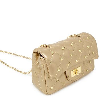 Girl's Classic Quilted Stud Handbag