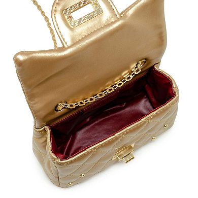 Girl's Classic Quilted Stud Handbag