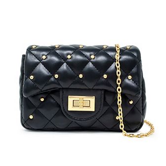Girl's Classic Quilted Stud Handbag