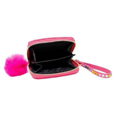 Kid's Quilted Rhinestone Strap Wallet