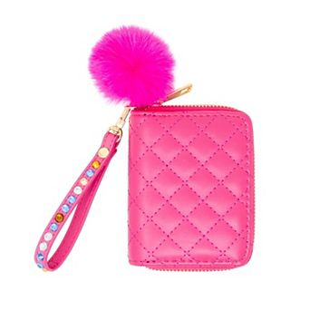 Kid's Quilted Rhinestone Strap Wallet