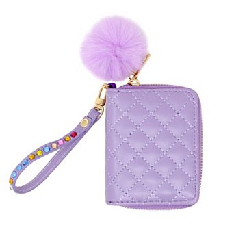 Kid's Quilted Rhinestone Strap Wallet