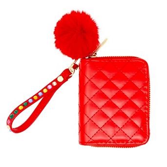 Kid's Quilted Rhinestone Strap Wallet