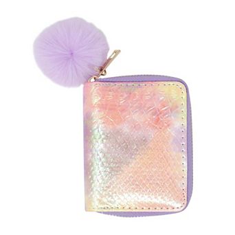 Kid's Shiny Tie Dye Mermaid Scale Wallet