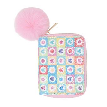 Kid's Glitter Hearts Wallet