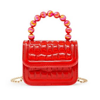 Kid's Mini Glam Quilted Pearl Handle Purse