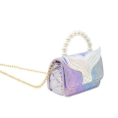 Kid's Mermaid Tail Pearl Handle Bag