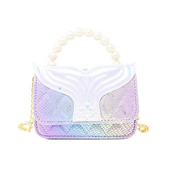 Kid's Mermaid Tail Pearl Handle Bag