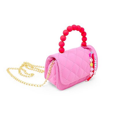 Kid's Pearl Handle Message Charm Handbag