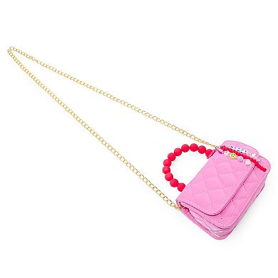 Kid's Pearl Handle Message Charm Handbag