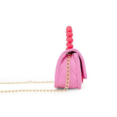 Kid's Pearl Handle Message Charm Handbag