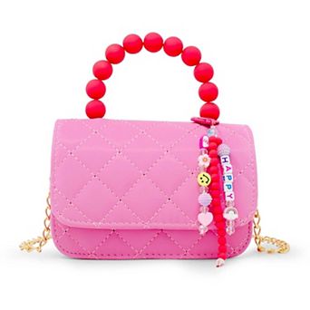 Kid's Pearl Handle Message Charm Handbag