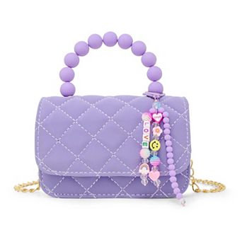 Kid's Pearl Handle Message Charm Handbag