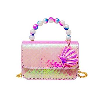 Kid's Mermaid Pearl Handle Seashell Bag