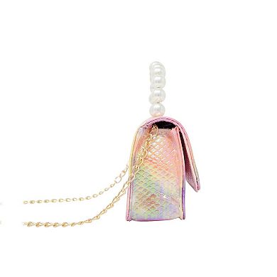 Kid's Tie Dye Crocodile Pearl Handle Bag