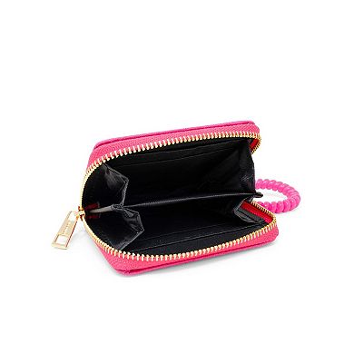 Kid's Sequin Heart Spiral Strap Wallet