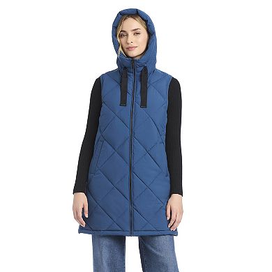 Women's Modern Supply by Sanctuary Hooded Long Puffer Vest