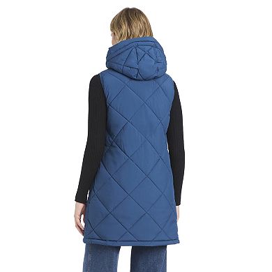 Women's Modern Supply by Sanctuary Hooded Long Puffer Vest