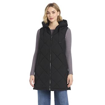 Women's Modern Supply by Sanctuary Hooded Long Puffer Vest