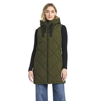 Women's Modern Supply by Sanctuary Hooded Long Puffer Vest