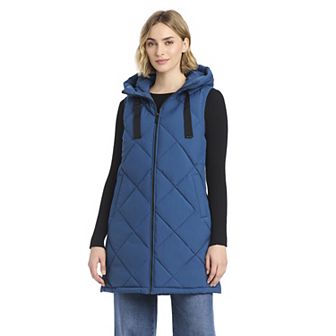 Women's Modern Supply by Sanctuary Hooded Long Puffer Vest