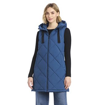 Women's Modern Supply by Sanctuary Hooded Long Puffer Vest