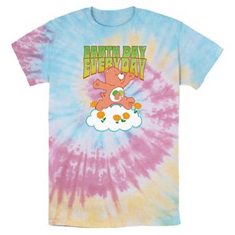 Men's Care Bears Earth Day Everyday Tie Dye Graphic Tee