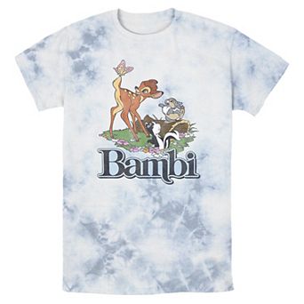 Disney's Bambi Playing With Friends Bombard Wash Men's Graphic Tee