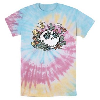 Disney's Nightmare Before Christmas Jack Flowers Tie Dye Men's Graphic Tee