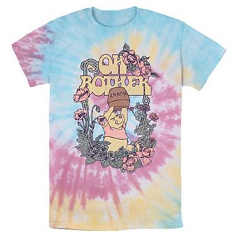 Disney's Winnie The Pooh Oh, Bother Flower Frame Tie Dye Men's Graphic Tee