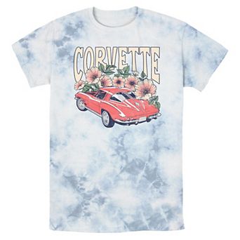Men's Corvette Floral Poster Bombard Wash Graphic Tee