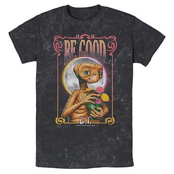 Men's E.T. The Extraterrestrial Be Good Mineral Wash Graphic Tee