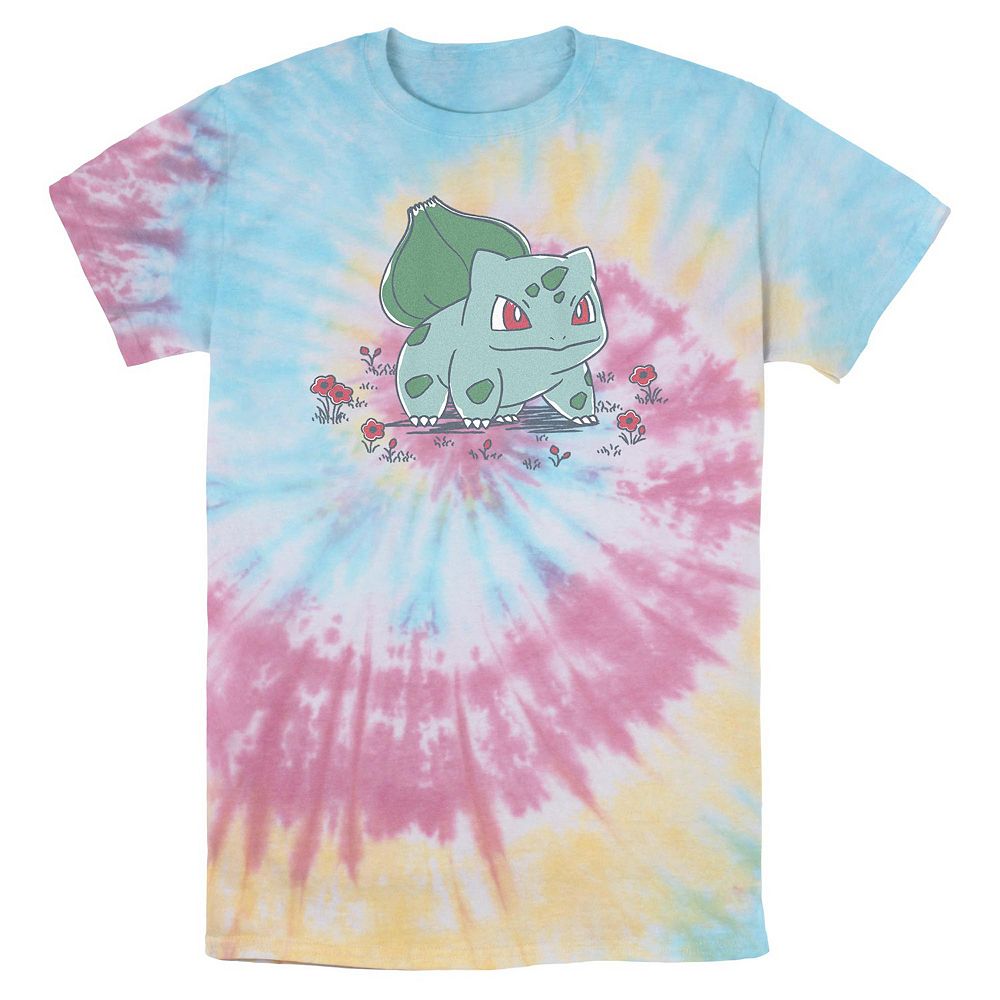 Men's Pokemon Springtime Bulbasaur Tie Dye Graphic Tee