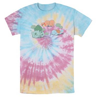 Men's Pokemon Sleeping Time Tie Dye Graphic Tee