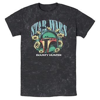 Men's Star Wars Spring Bounty Hunter Mineral Wash Graphic Tee