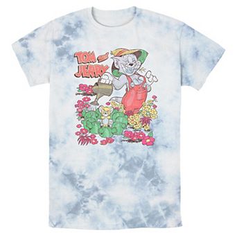 Men's Tom & Jerry Tom Gardening Bombard Wash Graphic Tee